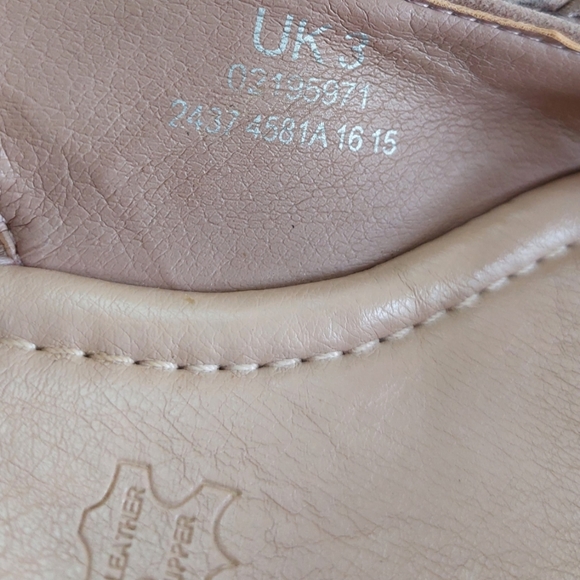 M&S Footglove Beige Suede Leather Slingback Sandals Peep Toe UK 3. - Picture 5 of 12